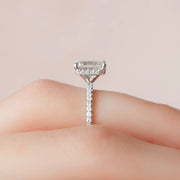  The Pave Alex Emerald Lab Diamond Ring 18k White Gold 004 Final