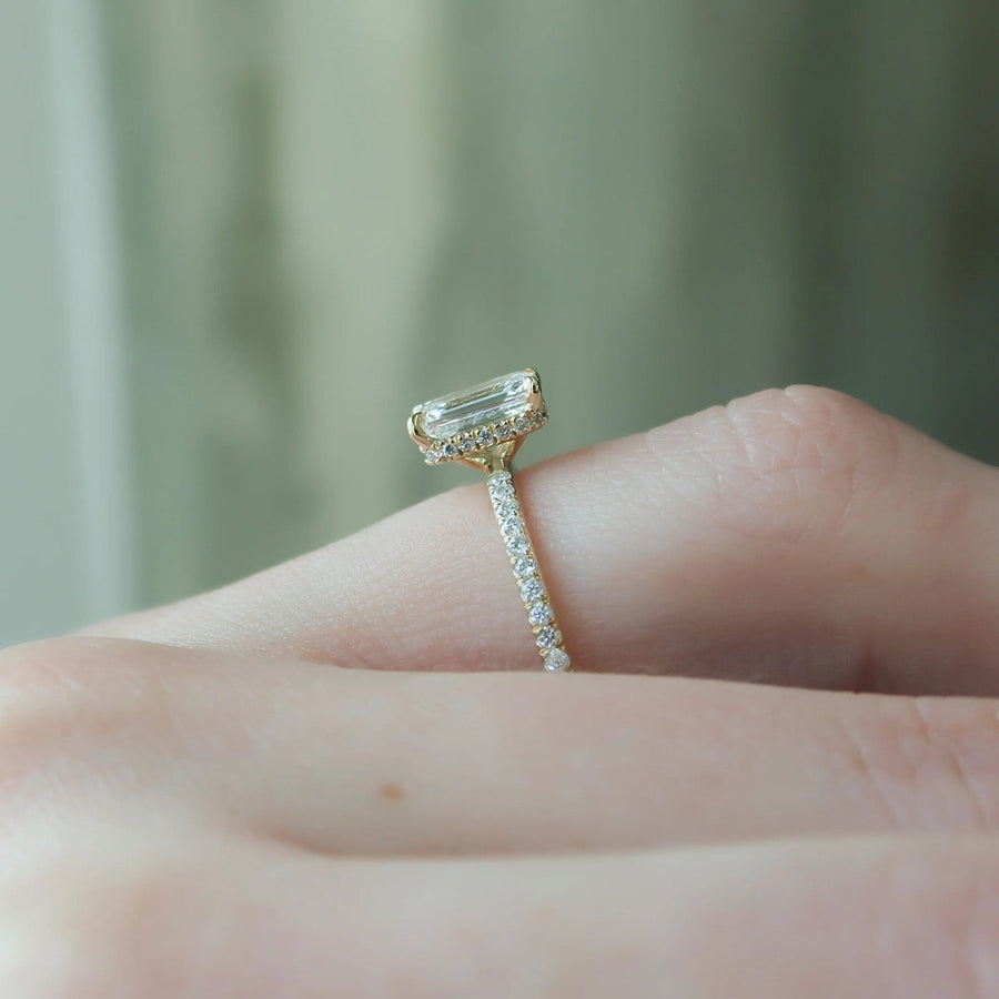  The Pave Alex Emerald Lab Diamond Ring 18k Yellow Gold 004 Final