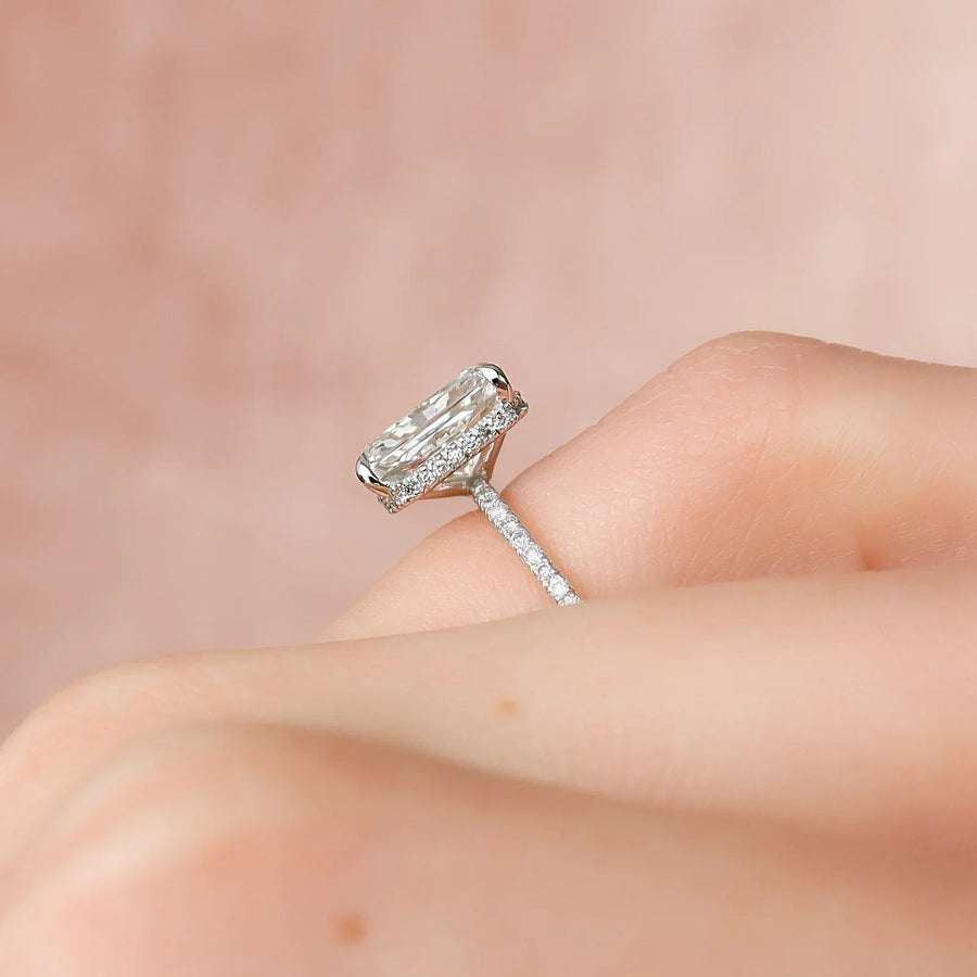  The Pave Alex Radiant Lab Diamond Ring 14k White Gold 004 Final