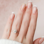  The Pave Alex Radiant Lab Diamond Ring 18k Rose Gold 003