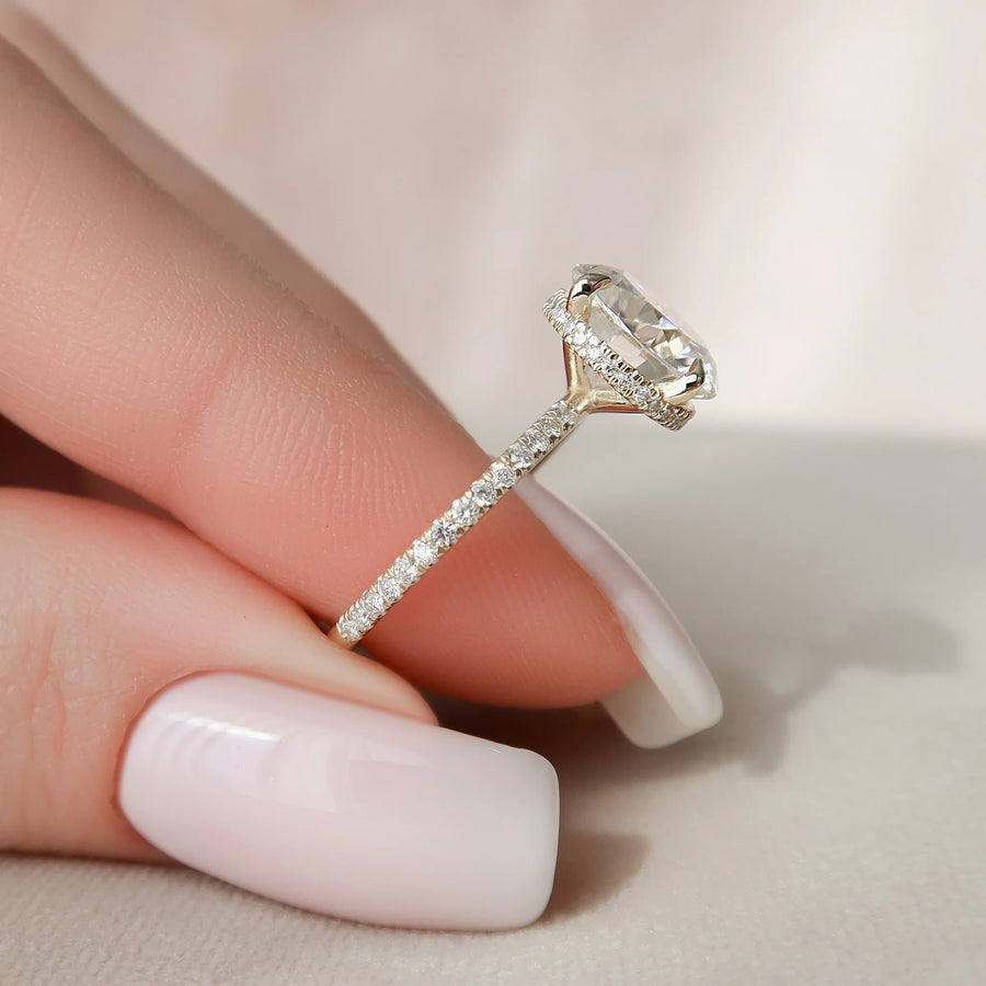  The Pave Alex Round Lab Diamond Ring 14k Yellow Gold 004 Final