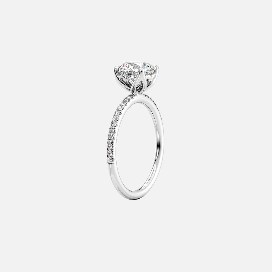  The Pave Alison Marquise Lab Diamond Ring 18k White Gold 002
