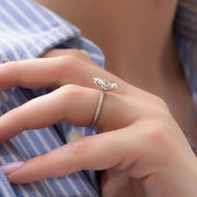  The Pave Alison Marquise Lab Diamond Ring 18k White Gold 003