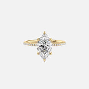  The Pave Alison Marquise Lab Diamond Ring 18k Yellow Gold 001