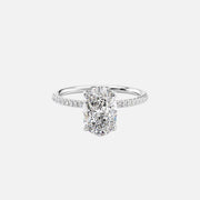  The Pave Alison Oval Lab Diamond Ring 14k White Gold 001