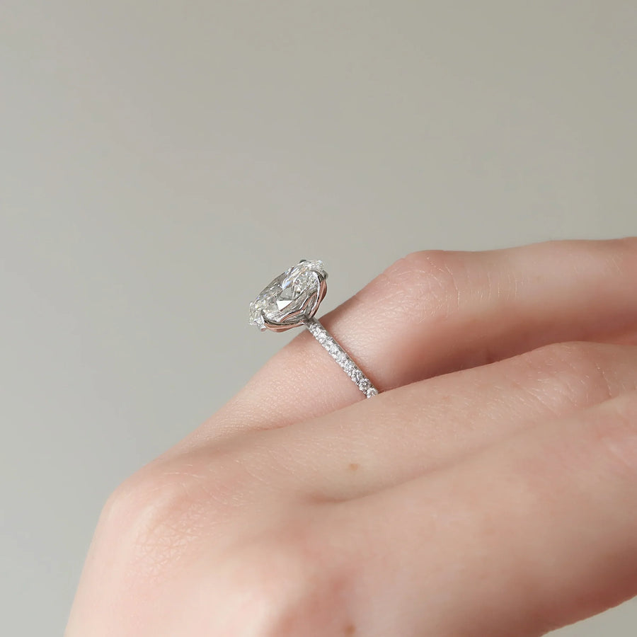  The Pave Alison Oval Lab Diamond Ring 14k White Gold 004