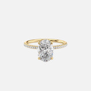 The Pave Alison Oval Lab Diamond Ring 14k Yellow Gold 001