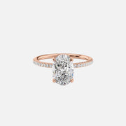  The Pave Alison Oval Lab Diamond Ring 18k Rose Gold 001