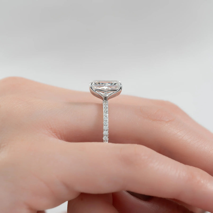  The Pave Alison Radiant Moissanite Ring 18k White Gold 004 Final