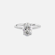  The Pave Ashley Oval Lab Diamond Ring 14k White Gold 001