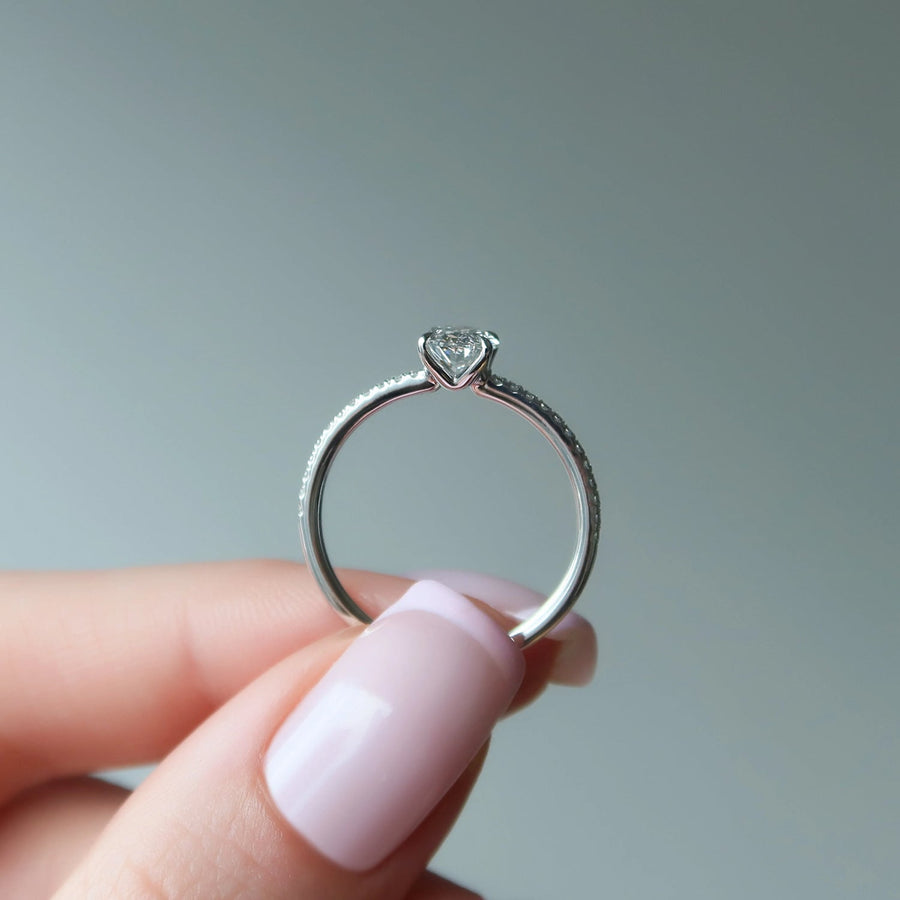  The Pave Ashley Oval Lab Diamond Ring 14k White Gold 004 Final