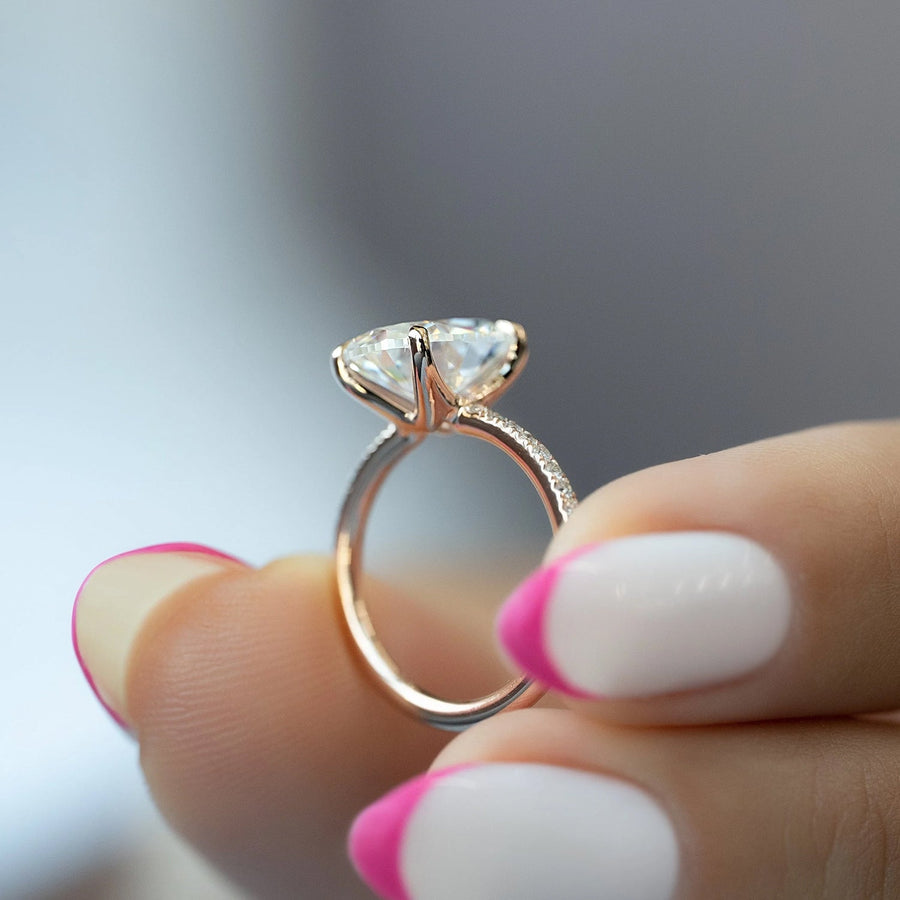  The Pave Ashley Oval Lab Diamond Ring 18k Rose Gold 004 Final