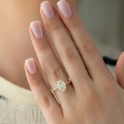  The Pave Ashley Oval Lab Diamond Ring 18k Yellow Gold 003