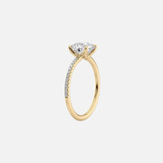  The Pave Ashley Princess Lab Diamond Ring 18k Yellow Gold 002