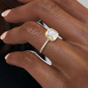  The Pave Charlotte Cushion Lab Diamond Ring 18k Yellow Gold 005 Final