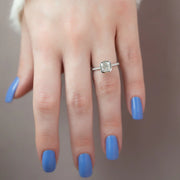  The Pave Charlotte Cushion Moissanite Ring 18k White Gold 003