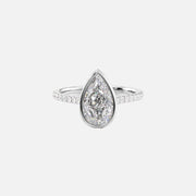  The Pave Charlotte Pear Lab Diamond Ring 14k White Gold 001