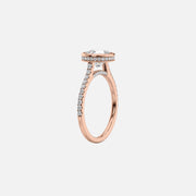  The Pave Charlotte Princess Lab Diamond Ring 14k Rose Gold 002