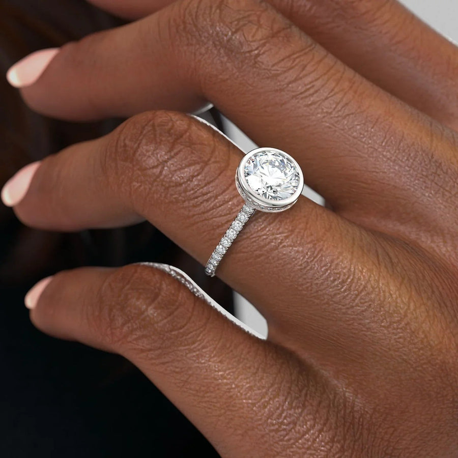  The Pave Charlotte Round Lab Diamond Ring 14k White Gold 005 Final