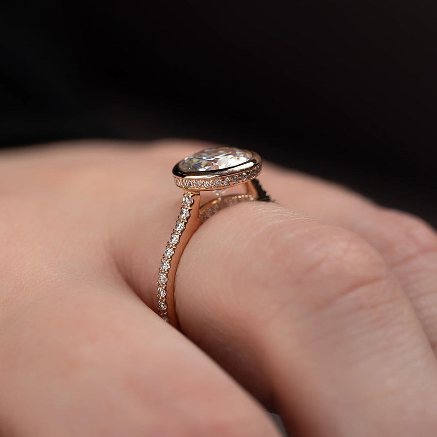  The Pave Charlotte Round Moissanite Ring 18k Rose Gold 004 Final