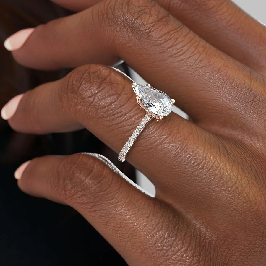  The Pave Claire Pear Lab Diamond Ring 14k Rose Gold 005 Final