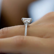  The Pave Claire Radiant Lab Diamond Ring 18k White Gold 004