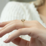  The Pave Crown Kamellie Princess Lab Diamond Ring 14k Yellow Gold 004 Final