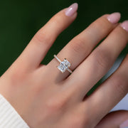  The Pave Crown Kamellie Radiant Lab Diamond Ring 18k Yellow Gold 003