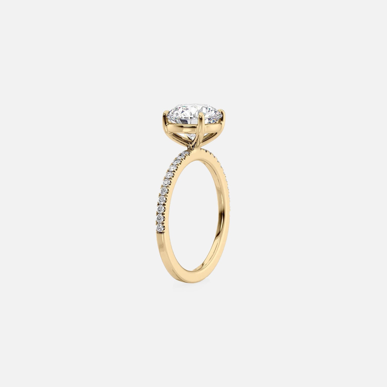  The Pave Eleanor Marquise Moissanite Ring 14k Yellow Gold 002