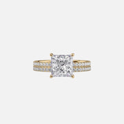  The Pave Eleanor Princess Lab Diamond Ring 18k Yellow Gold 003
