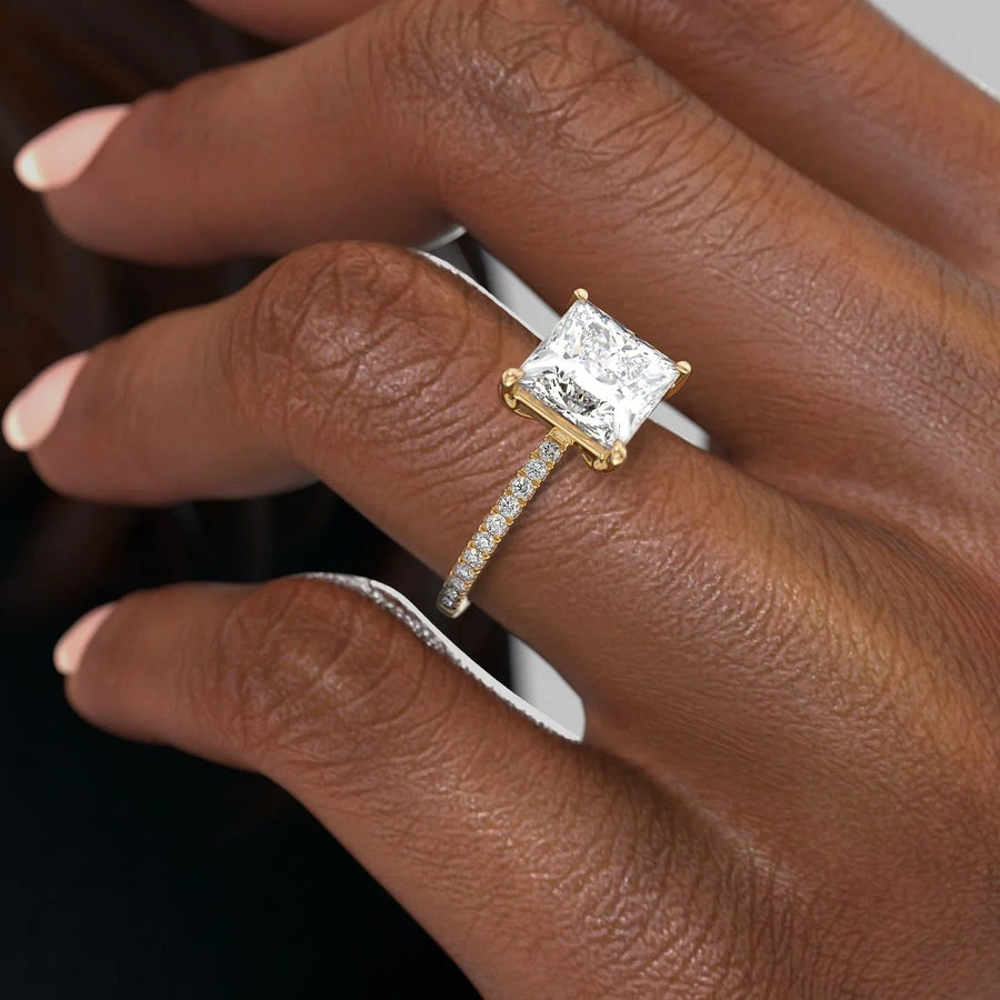  The Pave Eleanor Princess Lab Diamond Ring 18k Yellow Gold 006 Final