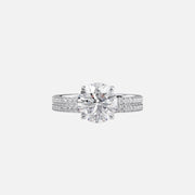  The Pave Eleanor Round Lab Diamond Ring 14k White Gold 003