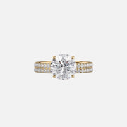  The Pave Eleanor Round Lab Diamond Ring 18k Yellow Gold 003