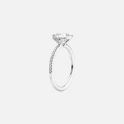  The Pave Eliza Cushion Lab Diamond Ring 18k White Gold 002