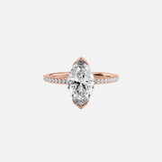  The Pave Eliza Marquise Lab Diamond Ring 14k Rose Gold 001