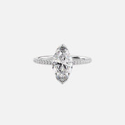  The Pave Eliza Marquise Lab Diamond Ring 14k White Gold 001