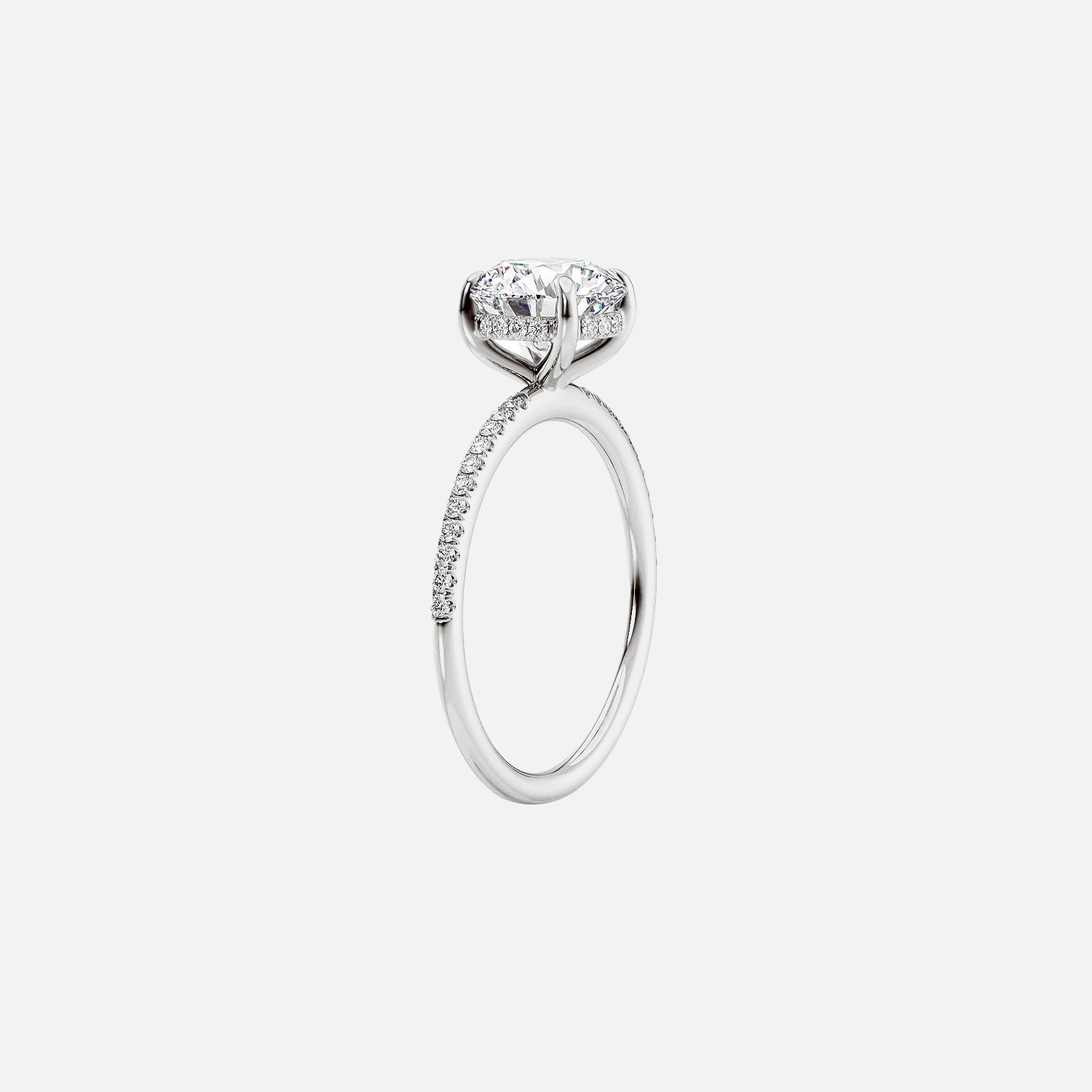 The Pave Gratia Oval Moissanite Ring - KNT - Engagement Rings, Wedding Bands & Fine Jewelry