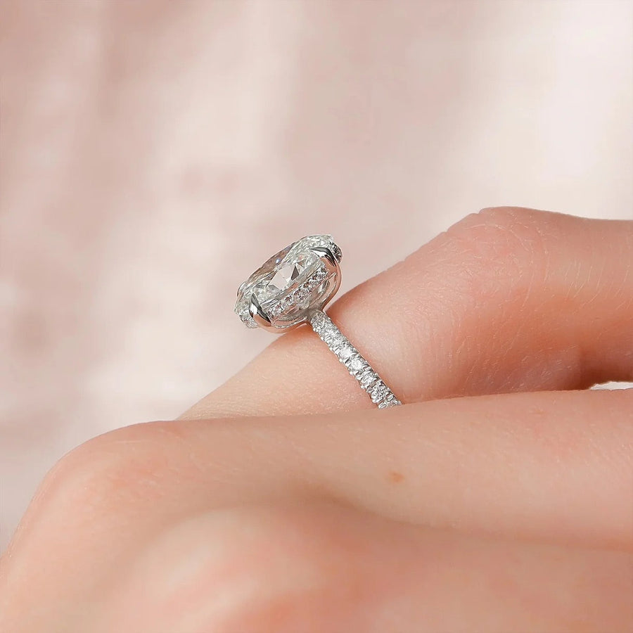 The Pave Gratia Oval Moissanite Ring - KNT - Engagement Rings, Wedding Bands & Fine Jewelry