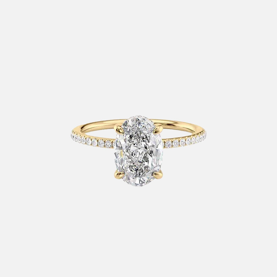 The Pave Gratia Oval Moissanite Ring - KNT - Engagement Rings, Wedding Bands & Fine Jewelry