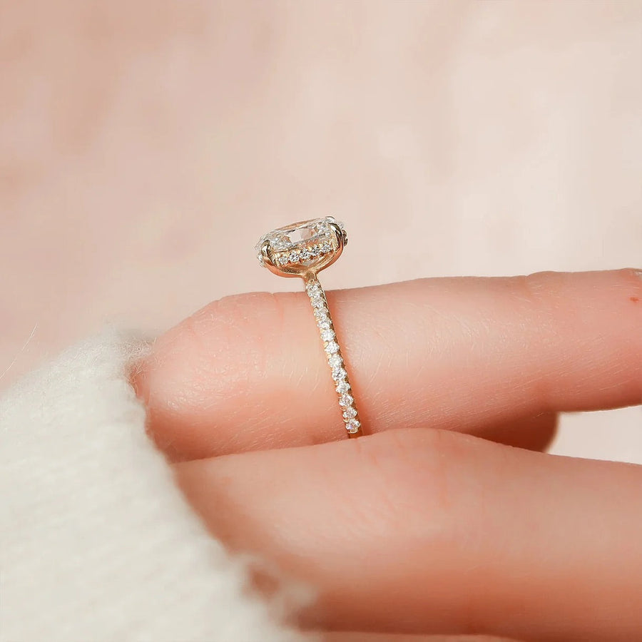 The Pave Gratia Oval Moissanite Ring - KNT - Engagement Rings, Wedding Bands & Fine Jewelry