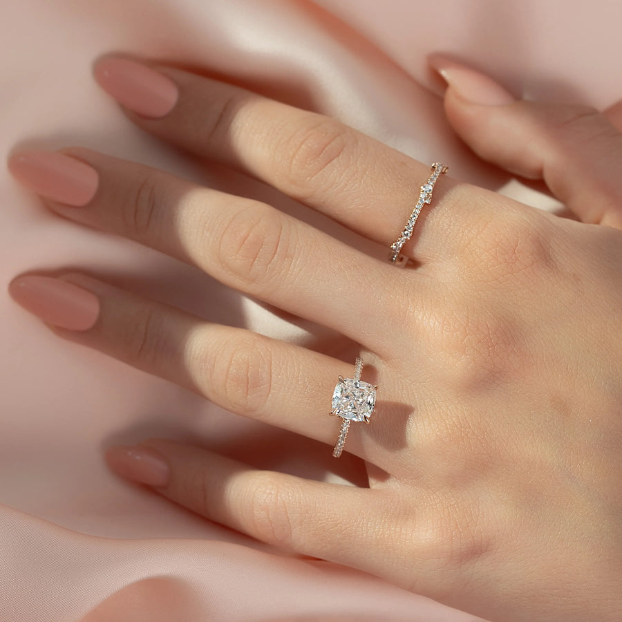  The Pave Kamellie Cushion Moissanite Ring 14k Rose Gold 004 Final
