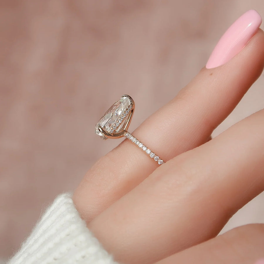  The Pave Kamellie Pear Lab Diamond Ring 18k Rose Gold 004 Final