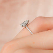 The Pave Kamellie Pear Lab Diamond Ring 18k White Gold 004 Final