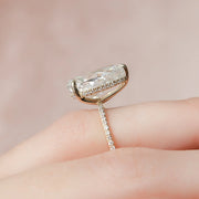  The Pave Kamellie Pear Lab Diamond Ring 18k Yellow Gold 003