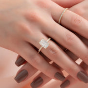  The Pave Kamellie Radiant Moissanite Ring 14k Yellow Gold 003