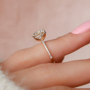  The Pave Kamellie Round Moissanite Ring 14k Rose Gold 004 Final