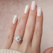  The Pave Kamellie Round Moissanite Ring 18k White Gold 004 Final