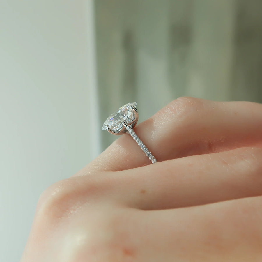  The Pave Lexie Oval Moissanite Ring 18k White Gold 004 Final