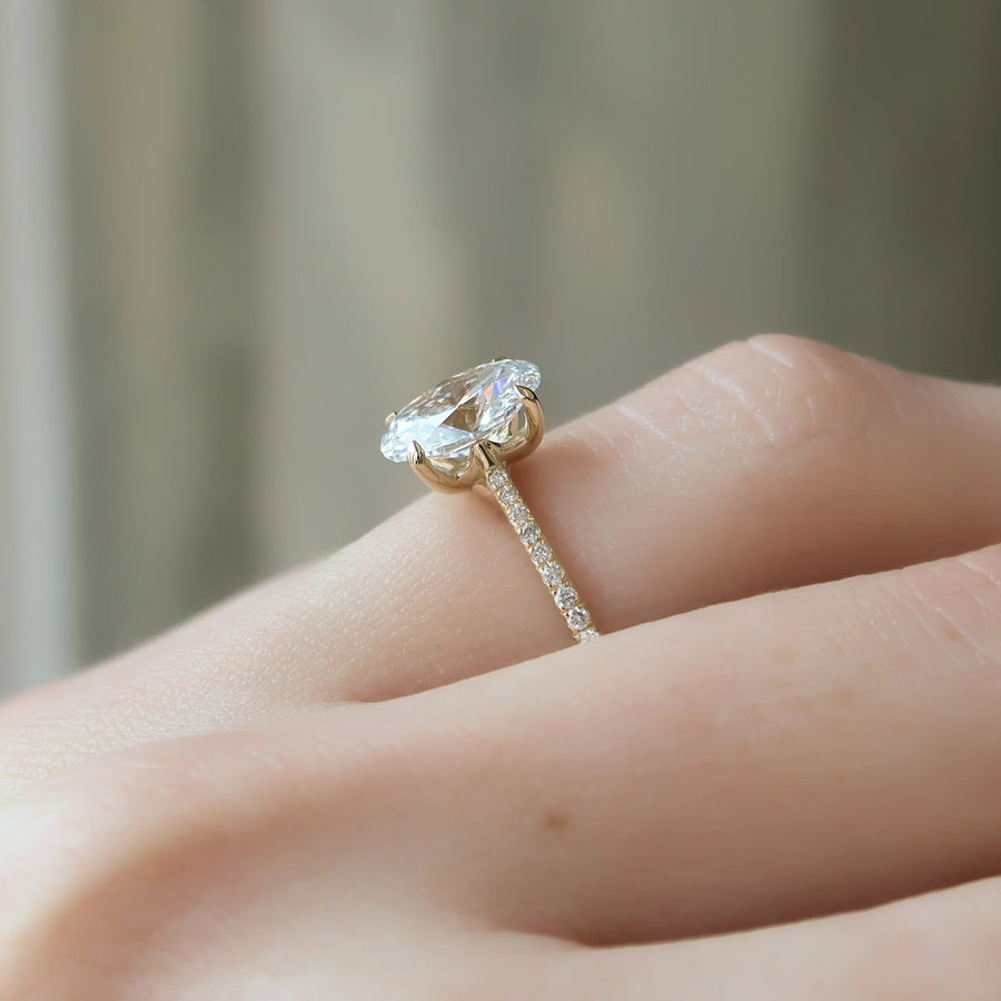  The Pave Lexie Oval Moissanite Ring 18k Yellow Gold 004 Final
