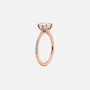  The Pave Lexie Pear Lab Diamond Ring 18k Rose Gold 002